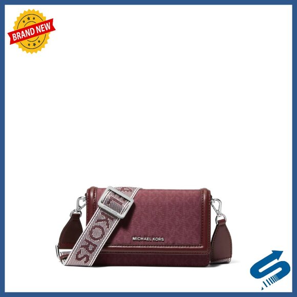 Small Crossbody Bag with Phone Pocket, Nylon Gabardine, 7.25" W - Picture 1 of 4